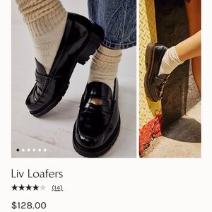 Free People Black Loafers